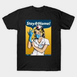 stayhome fight coronavirus T-Shirt